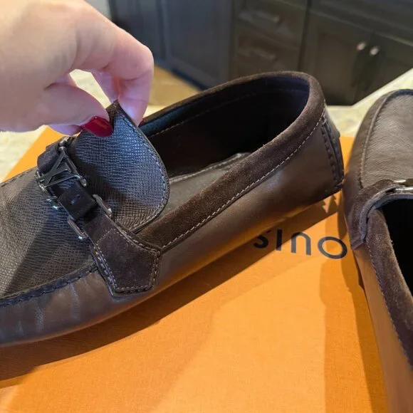 LV Monogram Leather Drivers